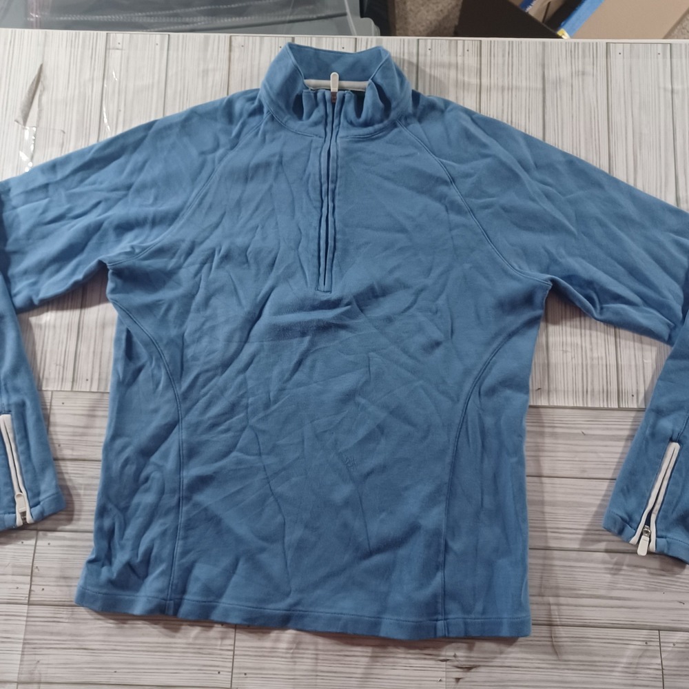 Bobby Jones Mens Blue 100% Pima Cotton Quarter Zip Pullover Sweater Size M